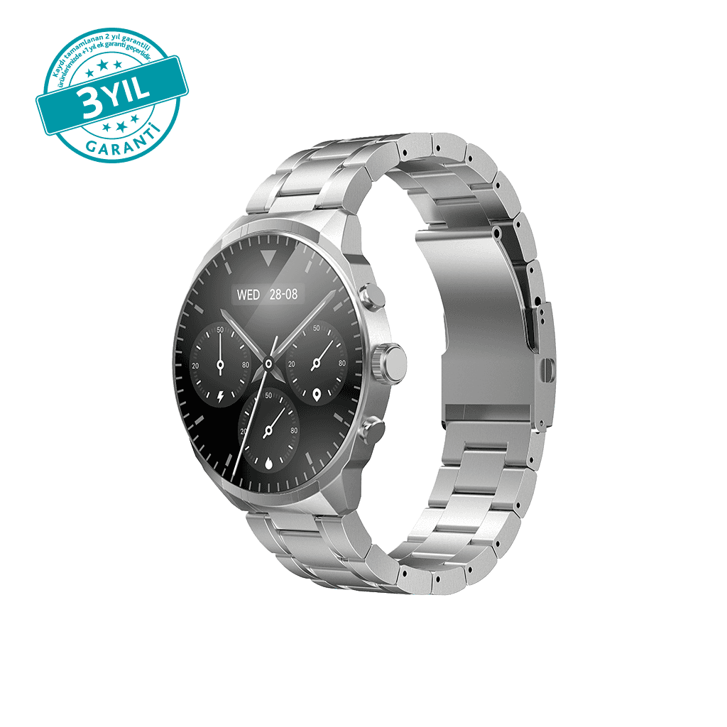 ttec Tempus Pro S   45 mm AMOLED Ekranlı Yuvarlak Metal Kasa Akıllı Saat 2SW08