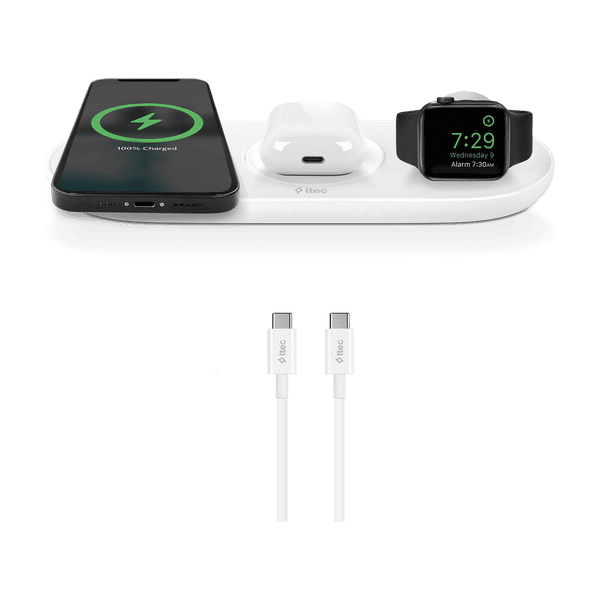 ttec AirCharger Trio 3’ü 1 Arada iPhone + Apple Watch + AirPods Kablosuz Hızlı Şarj Aleti
