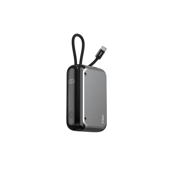 ttec ReCharger LCD 10.000mAh PD 30W USB-C Dahili Kablolu Taşınabilir Hızlı Şarj Aleti/Powerbank- 2BB228